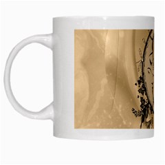 Deer On A Mooon White Mugs by FantasyWorld7