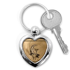 Deer On A Mooon Key Chain (heart) by FantasyWorld7