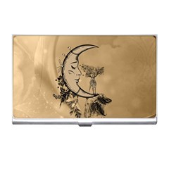 Deer On A Mooon Business Card Holder by FantasyWorld7