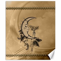 Deer On A Mooon Canvas 8  X 10  by FantasyWorld7