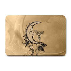 Deer On A Mooon Small Doormat  by FantasyWorld7