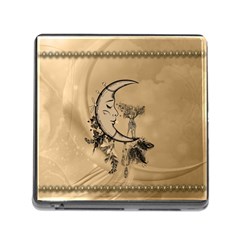 Deer On A Mooon Memory Card Reader (square 5 Slot) by FantasyWorld7