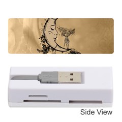 Deer On A Mooon Memory Card Reader (stick) by FantasyWorld7