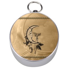 Deer On A Mooon Silver Compasses by FantasyWorld7