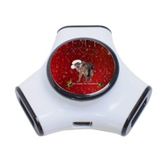 I m Ready For Christmas, Funny Wolf 3-port Usb Hub by FantasyWorld7