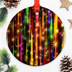 Illustrations Star Bands Wallpaper Round Ornament (two Sides)