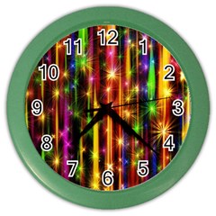 Illustrations Star Bands Wallpaper Color Wall Clock