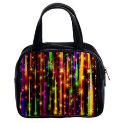 Illustrations Star Bands Wallpaper Classic Handbag (two Sides)