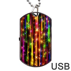 Illustrations Star Bands Wallpaper Dog Tag Usb Flash (one Side)