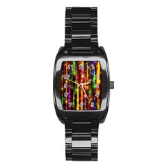 Illustrations Star Bands Wallpaper Stainless Steel Barrel Watch by HermanTelo