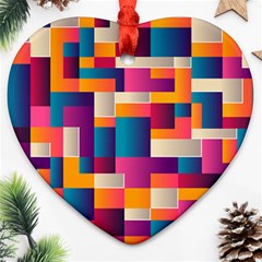 Abstract Geometry Blocks Ornament (heart)