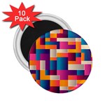 Abstract Geometry Blocks 2.25  Magnets (10 pack)  Front