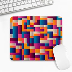 Abstract Geometry Blocks Large Mousepads by Bajindul