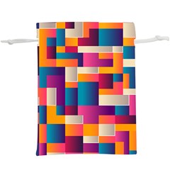 Abstract Geometry Blocks  Lightweight Drawstring Pouch (xl)