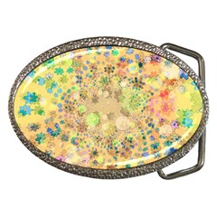 Flowers Color Colorful Watercolour Belt Buckles