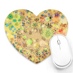 Flowers Color Colorful Watercolour Heart Mousepads