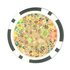 Flowers Color Colorful Watercolour Poker Chip Card Guard