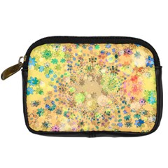 Flowers Color Colorful Watercolour Digital Camera Leather Case