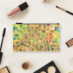 Flowers Color Colorful Watercolour Cosmetic Bag (small)