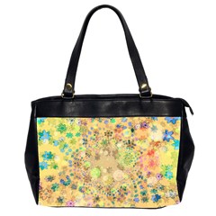 Flowers Color Colorful Watercolour Oversize Office Handbag (2 Sides)