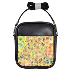 Flowers Color Colorful Watercolour Girls Sling Bag