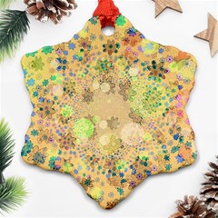 Flowers Color Colorful Watercolour Ornament (snowflake)