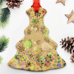 Flowers Color Colorful Watercolour Christmas Tree Ornament (two Sides)