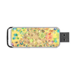 Flowers Color Colorful Watercolour Portable Usb Flash (one Side) by HermanTelo