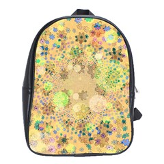 Flowers Color Colorful Watercolour School Bag (xl) by HermanTelo