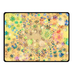 Flowers Color Colorful Watercolour Double Sided Fleece Blanket (small)  by HermanTelo