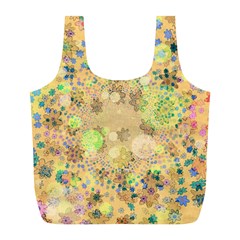 Flowers Color Colorful Watercolour Full Print Recycle Bag (l)