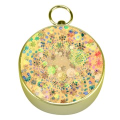 Flowers Color Colorful Watercolour Gold Compasses by HermanTelo