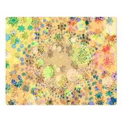 Flowers Color Colorful Watercolour Double Sided Flano Blanket (large)  by HermanTelo