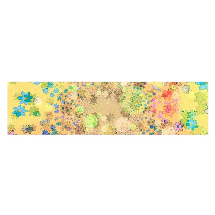 Flowers Color Colorful Watercolour Satin Scarf (Oblong)