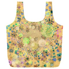 Flowers Color Colorful Watercolour Full Print Recycle Bag (xxxl)