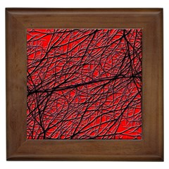 Neurons Cells Train Link Brain Framed Tile by HermanTelo