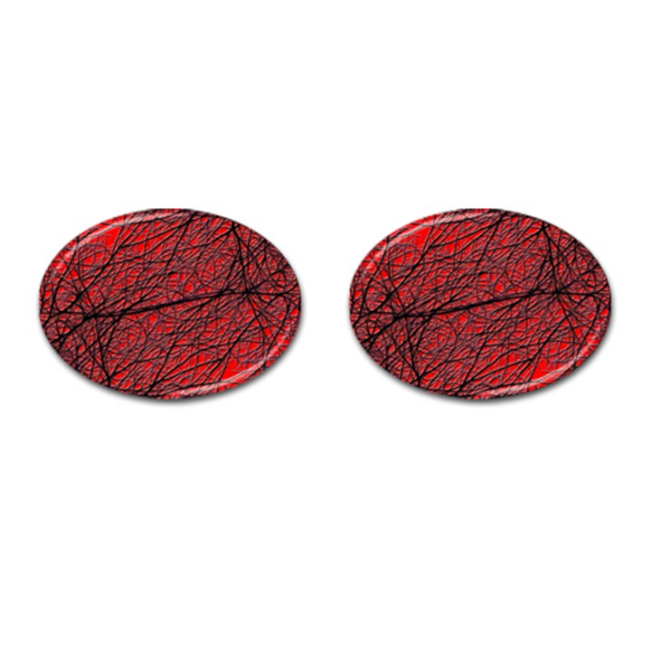 Neurons Cells Train Link Brain Cufflinks (Oval)