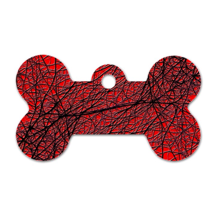 Neurons Cells Train Link Brain Dog Tag Bone (One Side)