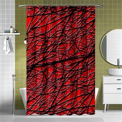 Neurons Cells Train Link Brain Shower Curtain 48  X 72  (small)  by HermanTelo