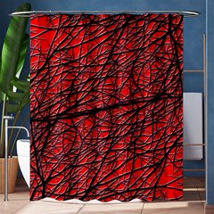 Neurons Cells Train Link Brain Shower Curtain 60  X 72  (medium)  by HermanTelo