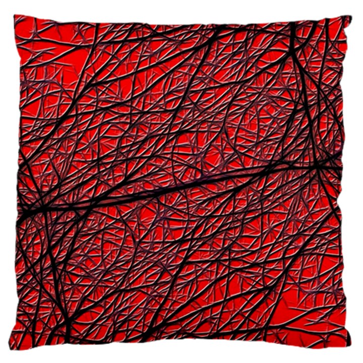 Neurons Cells Train Link Brain Large Flano Cushion Case (Two Sides)