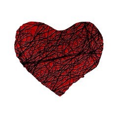 Neurons Cells Train Link Brain Standard 16  Premium Flano Heart Shape Cushions by HermanTelo