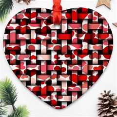 Background Red Summary Ornament (heart) by HermanTelo