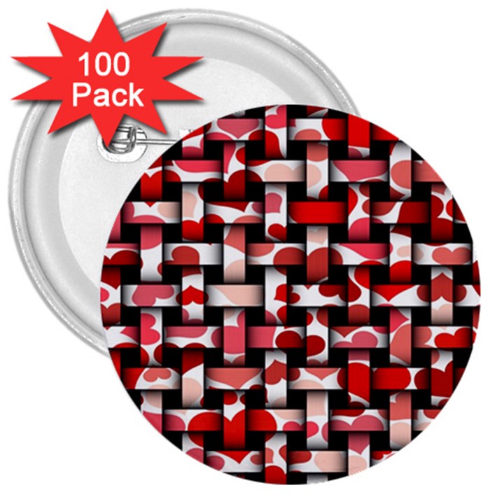 Background Red Summary 3  Buttons (100 pack) 