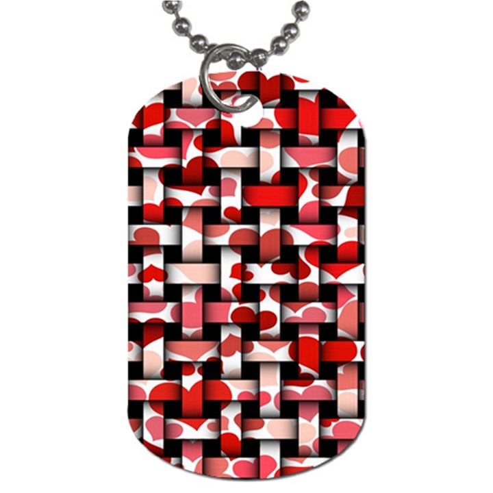 Background Red Summary Dog Tag (Two Sides)