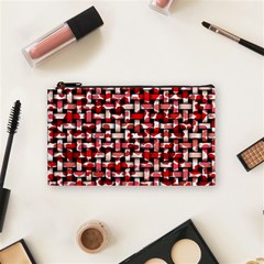 Background Red Summary Cosmetic Bag (small)