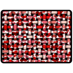 Background Red Summary Fleece Blanket (large)  by HermanTelo