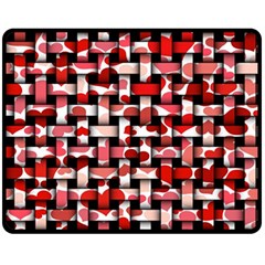 Background Red Summary Fleece Blanket (medium)  by HermanTelo