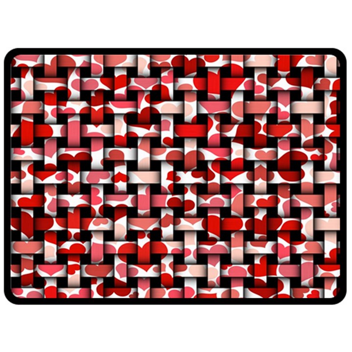 Background Red Summary Double Sided Fleece Blanket (Large) 