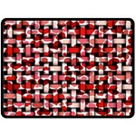 Background Red Summary Double Sided Fleece Blanket (Large)  80 x60  Blanket Back